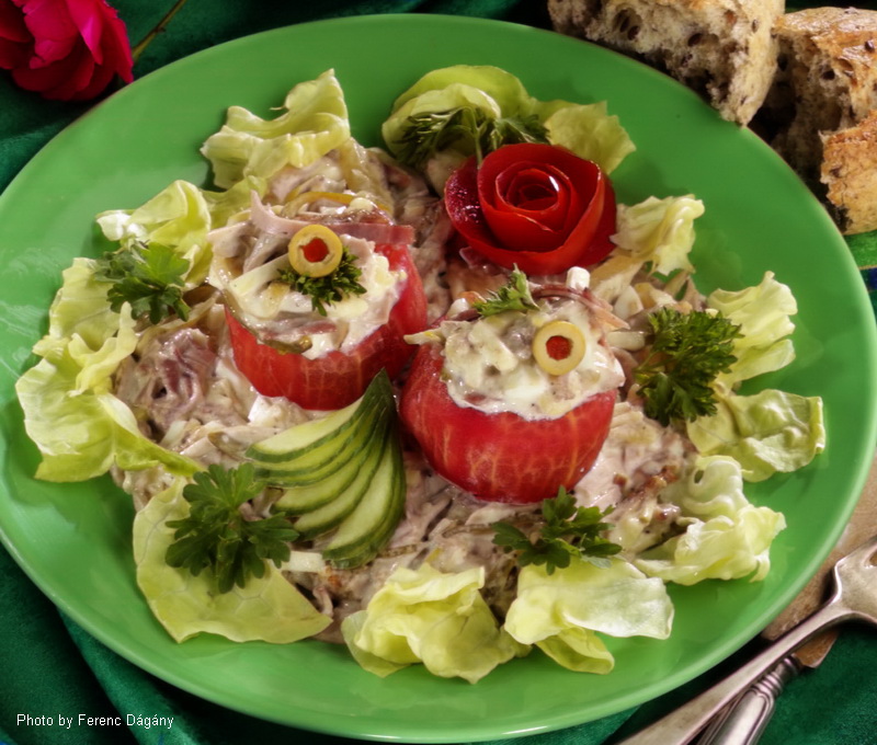 Hungarian Meat Salad  -  (Magyaros hússaláta)