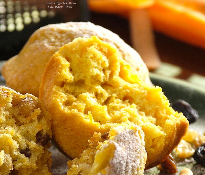 Sárgarépás, narancsos muffin