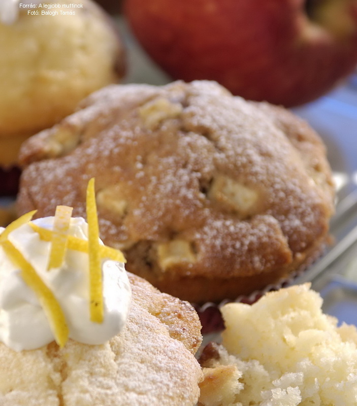 Tönkölybúzás, almás muffin