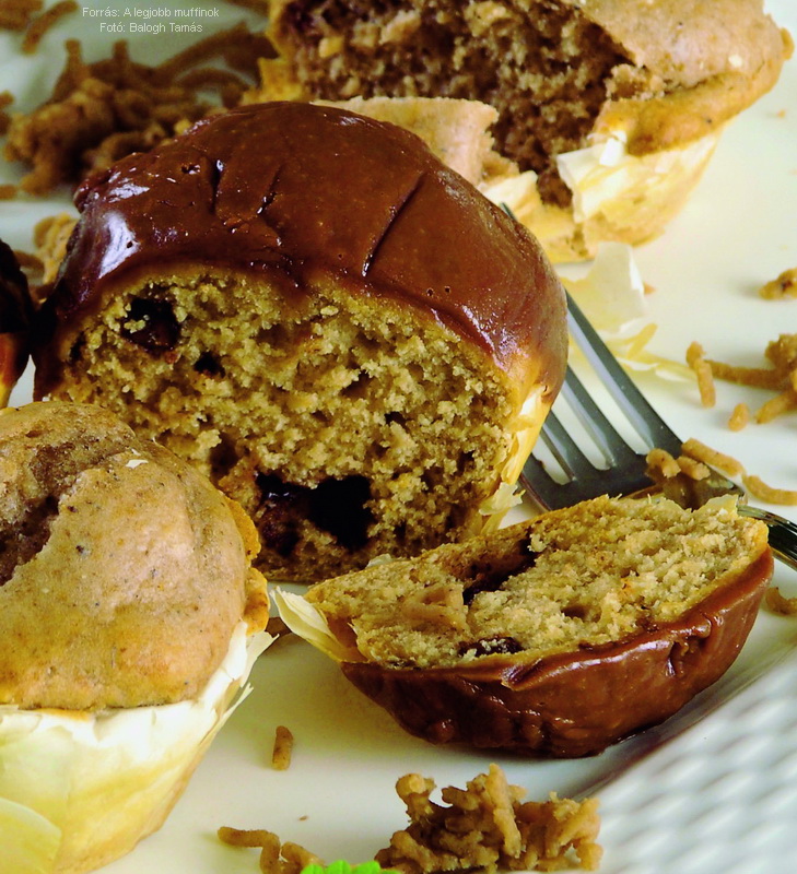 Gesztenyés, duplán csokoládés muffin