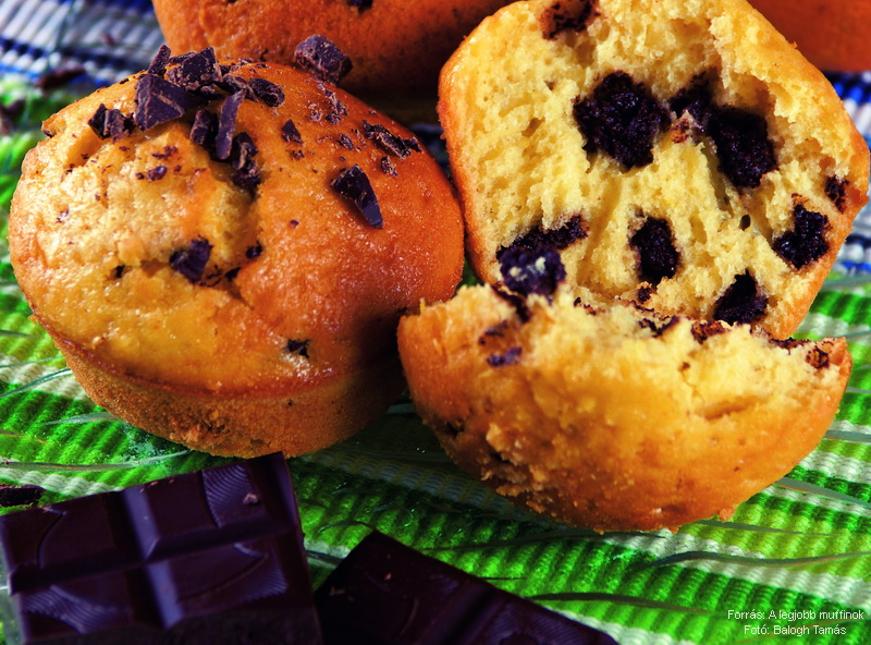 Narancsos, csokoládés muffin