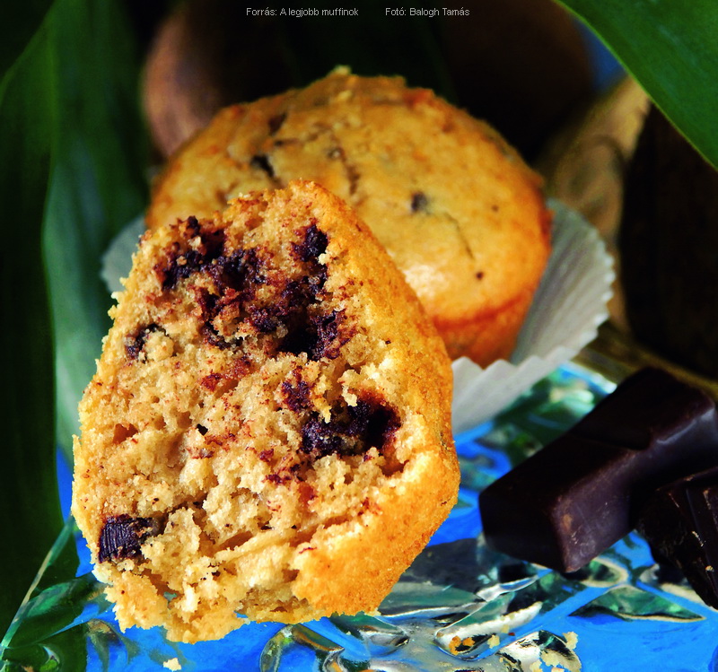 Kókuszos, csokoládés, vaníliás muffin