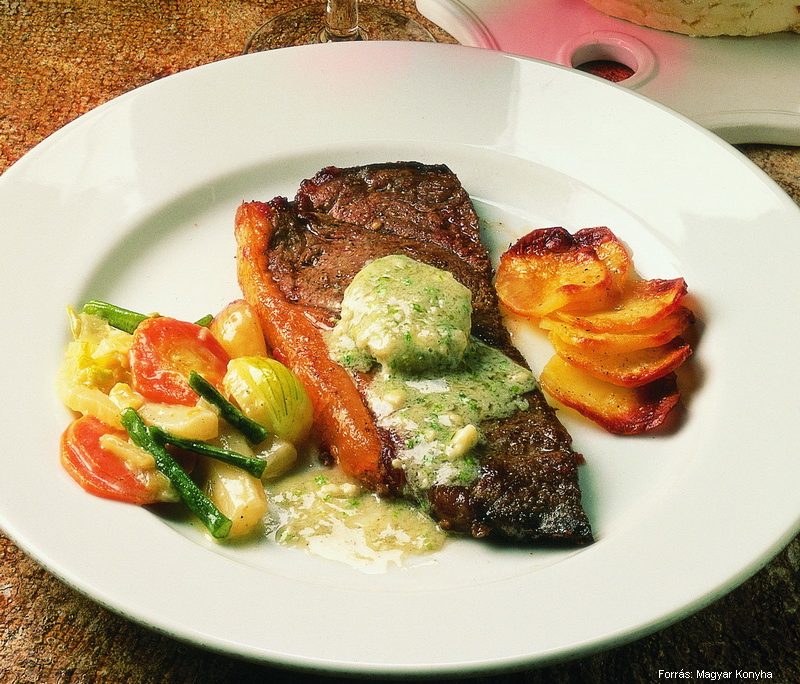 <!--:hu-->Hátszínjava rokfortos vajjal és zsenge zöldségekkel<!--:-->