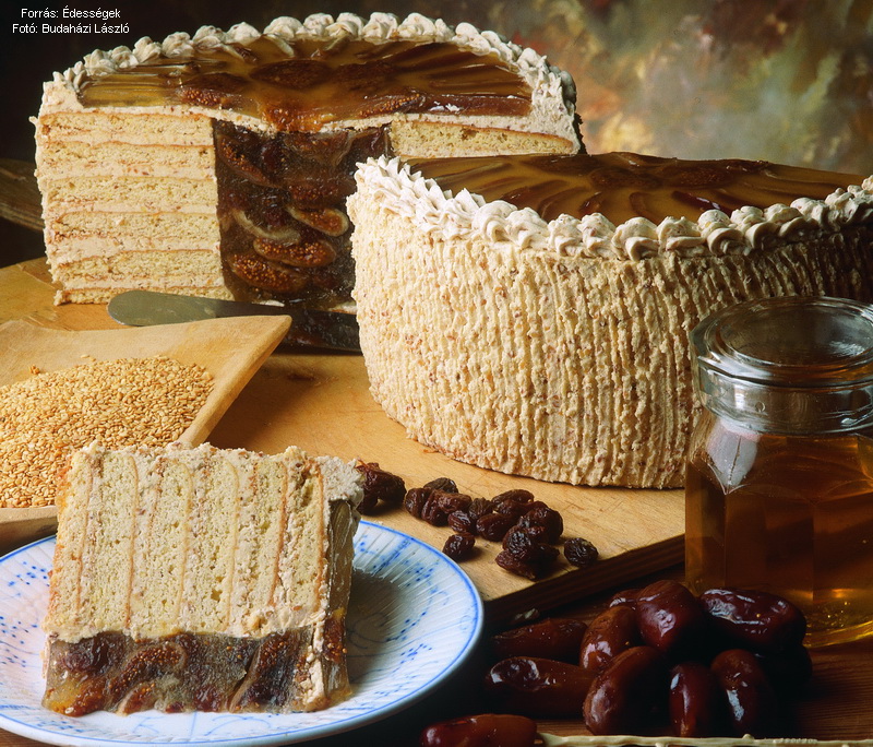 <!--:hu-->Mézes, gyümölcsös szezámtorta  –  készítette Czermann János mestercukrász<!--:-->