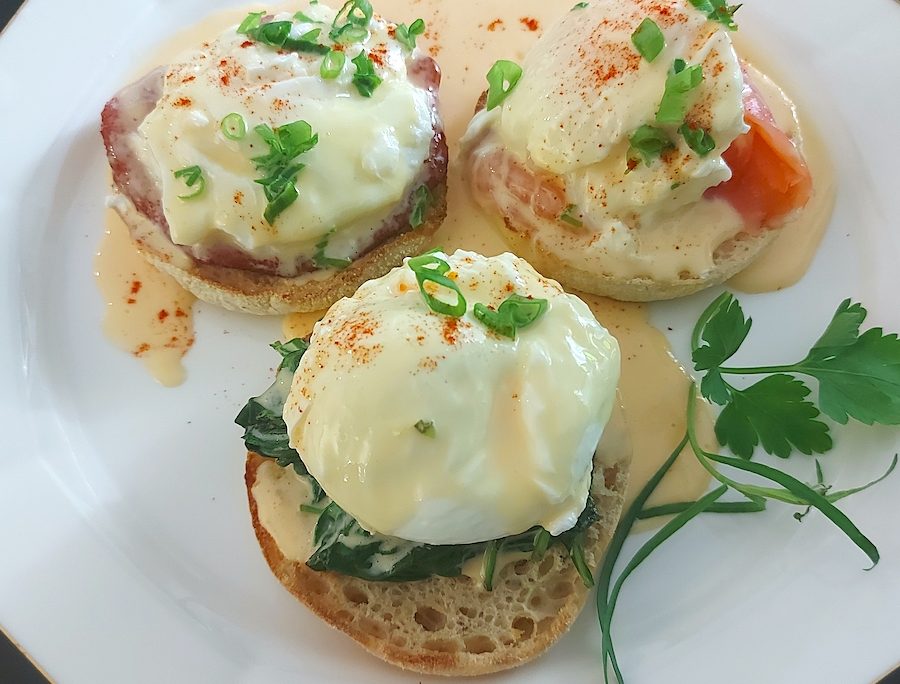 Eggs Benedict (Benedek tojás) + Florentin tojás + Montreál (Royal) tojás