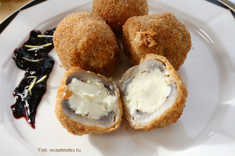 <!--:hu-->Juhtúróval töltött rántott gombafejek<!--:-->