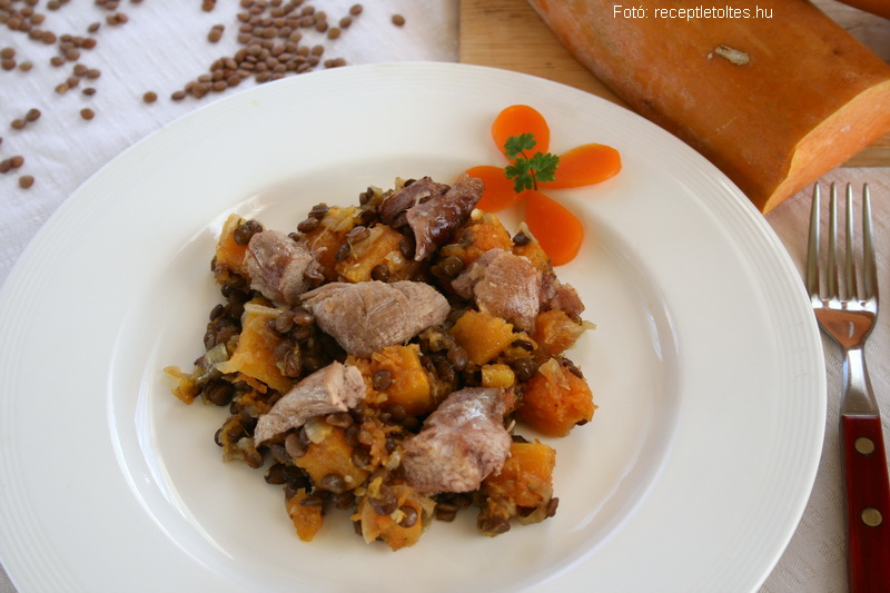 <!--:hu-->Sült libafalatok sütőtökös lencsével<!--:-->