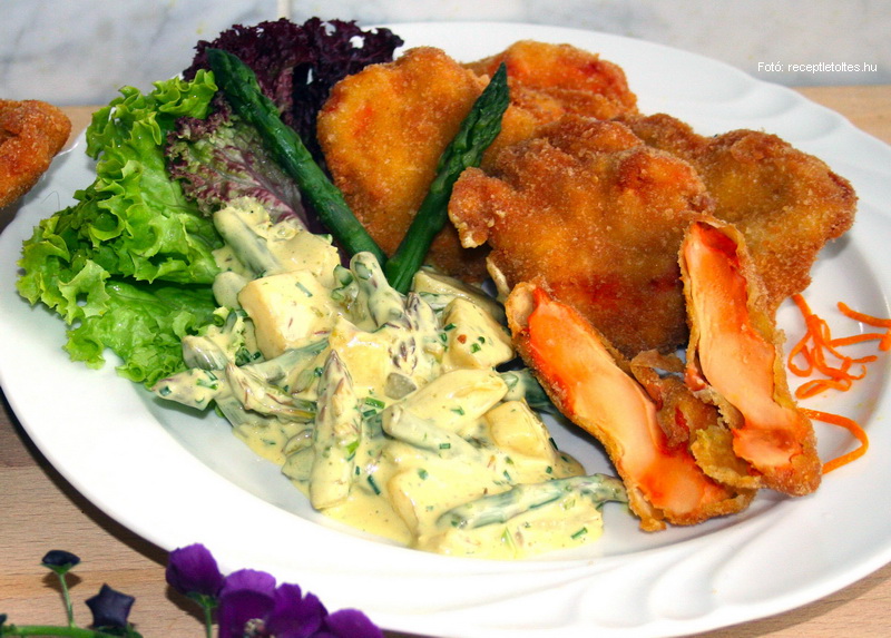 <!--:hu-->Rántott gévagomba ananászos zöldspárgasalátával  –  készítette Csigó János mesterszakács<!--:-->