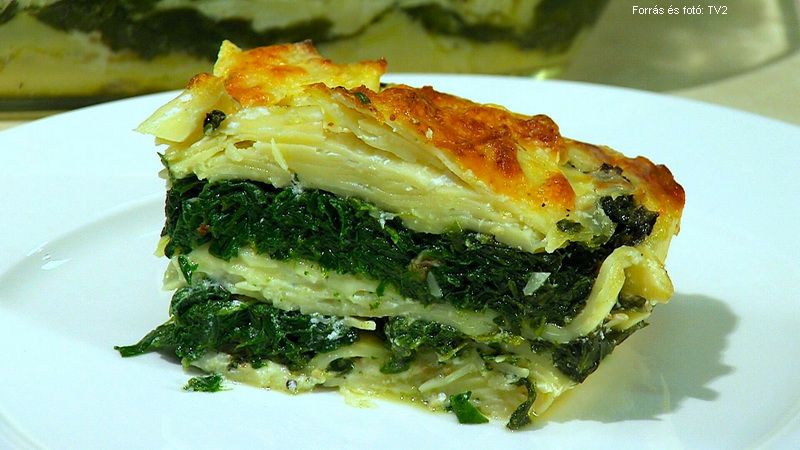 <!--:hu-->Tejfölös, spenótos rakott csusza<!--:-->